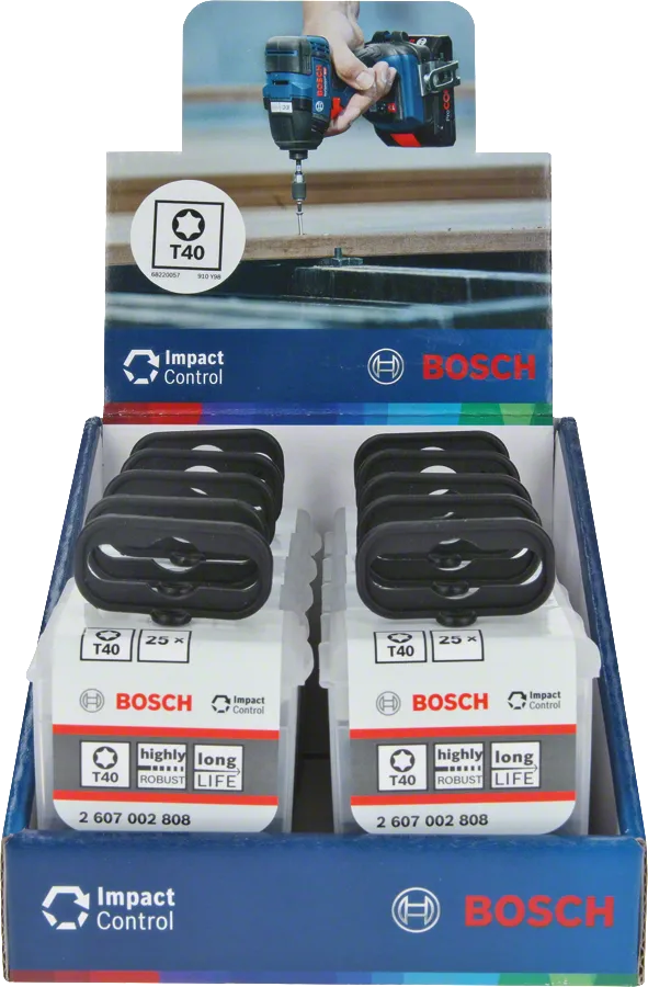Bosch Impact T40 25 mm Bits 25 Stück Langzeitpackung.