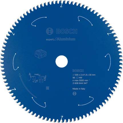 Bosch Expert für Aluminium-Kreissägeblatt, 305 mm, 96 Zähne.