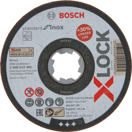Bosch X-LOCK Standard Inox 115 x 1,6 mm Trennscheibe.