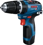 Bosch GSB 12V-35 Akku-Bohrschrauber-Set mit Akku und Koffer.