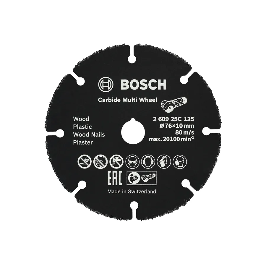 Bosch CMW 76x10 mm Hartmetall-Multirad für Holz und Kunststoff.