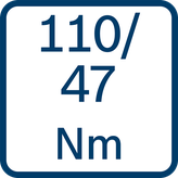 Akku-Schlagbohrschrauber GSB 18V-110 C von Bosch mit Seitengriff.