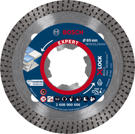 Bosch EXPERT HardCeramic X-LOCK Diamanttrennscheiben 115 x 22,23 x 1,6 x 10 mm