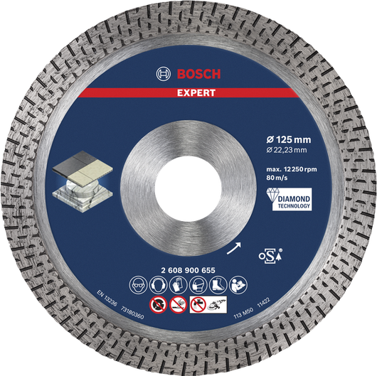 Bosch EXPERT HardCeramic Diamant-Trennscheibe 125mm.