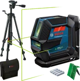 Bosch GLL 2-15 G Laser-Nivelliergerät mit Stativ und Zubehör.