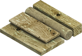 Druckimprägniertes Holz
