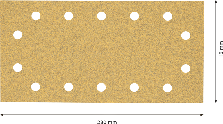Bosch EXPERT C470 Schleifpapier 115x230mm 14 Löcher.