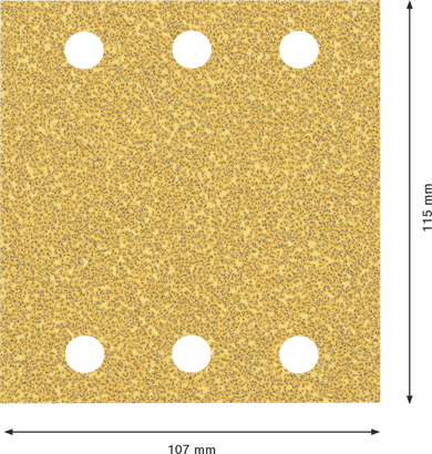Bosch EXPERT C470 Schleifpapierblatt 115x107 mm 6 Löcher.