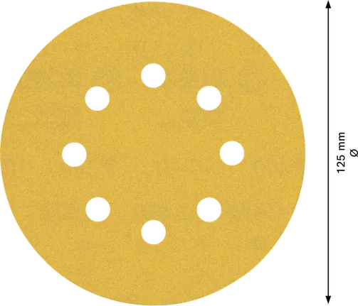 Bosch EXPERT C470 125-mm-Schleifpapierscheibe mit 8 Löchern.