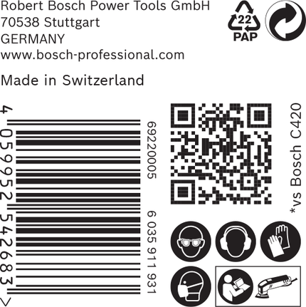 Bosch C470 Deltaschleifer Schleifpapier 93 mm.