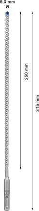 Bosch EXPERT SDS plus-7X Hammerbohrer 6x250x315 mm.