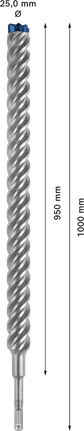 Bosch EXPERT SDS plus-7X 25mm Hammerbohrer, 1000mm Länge.