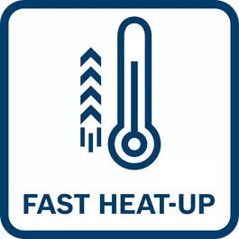  Leistungsstarker Motor für müheloses Erreichen einer Arbeitstemperatur von 300 °C