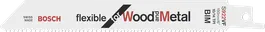 Bosch S922VF Sägeblatt zum Schneiden von Holz und Metall.
