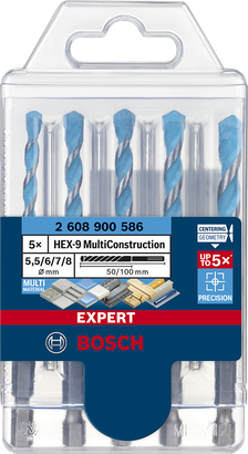 Bosch HEX-9 MultiConstruction Bohrerset 5-tlg.