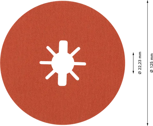 Bosch EXPERT R782 X-LOCK Fiberscheibe 125 mm für Metall.