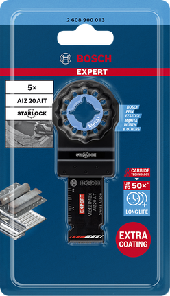 Bosch Expert MetalMax AIZ 20 AIT 5-teiliges Multitool-Sägeblatt 40×20 mm.