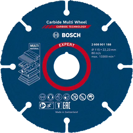 Bosch EXPERT Multi Material Hartmetall-Trennscheibe 115 mm.