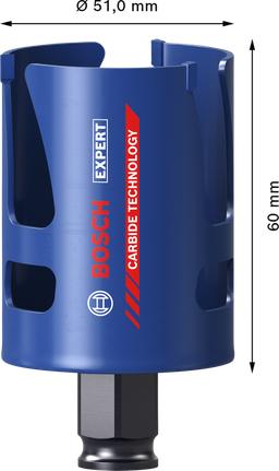 Bosch EXPERT Baustoff-Lochsäge 51 mm, Hartmetall-Technologie.