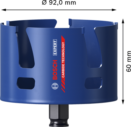 Bosch EXPERT Baustoff-Lochsäge 92 mm.