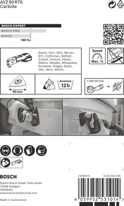 Bosch EXPERT AVZ 90 RT6 Multitool-Schleifplatte 90 mm.