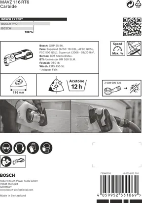 Bosch Expert 116 mm Schleifplatte.