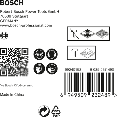 Bosch EXPERT HEX-9 Hartkeramik-Bohrersatz 6 mm 5-tlg.