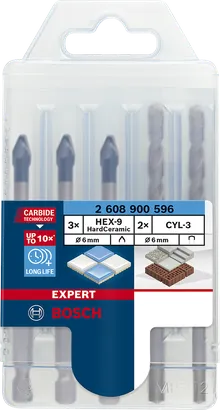 Bosch HEX-9 HardCeramic 6 mm Bohrerset.