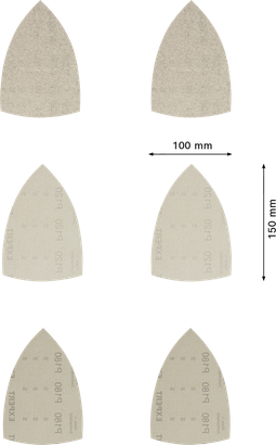 Bosch EXPERT M480 Schleifnetz-Set 100 x 150 mm, verschiedene Körnungen.