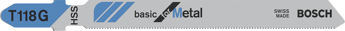 Stichsägeblatt T118G von Bosch zum Schneiden von Metall.