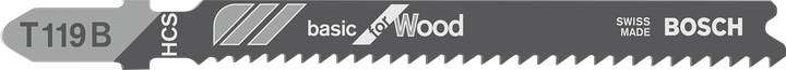 Stichsägeblatt T119B von Bosch für einfache Holzschnitte.