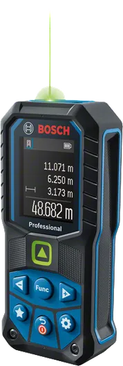 Bosch GLM 50-25 G Laser-Entfernungsmesser mit Digitalanzeige.