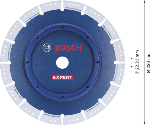 Bosch EXPERT Diamant-Rohrtrennscheibe für präzises Rohrschneiden.