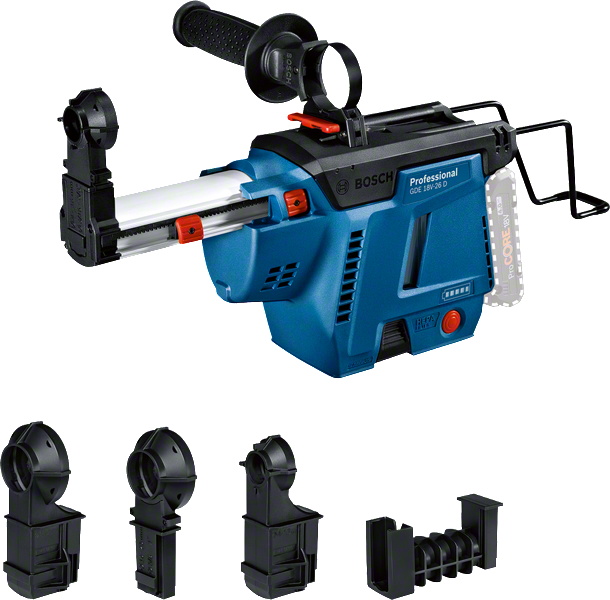 Bosch GDE 18V-26 D Staubabsaugung für Bohrmaschinen.