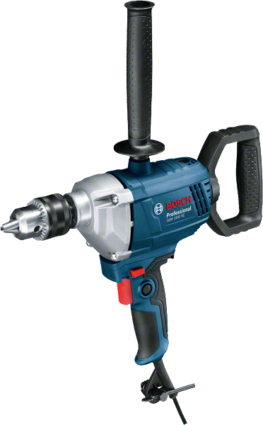 Bohrmaschine Bosch GBM 1600 RE, ergonomisches Zweigriff-Design.