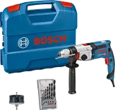 Bosch GSB 24-2 Bohrer-Set mit Tragekoffer und Bohrern.