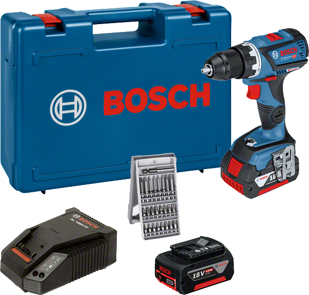 Bosch GSR 18V-60 C Akku-Bohrschrauber-Set mit Koffer.