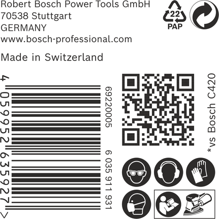 Bosch EXPERT C470 Schleifpapierverpackung.