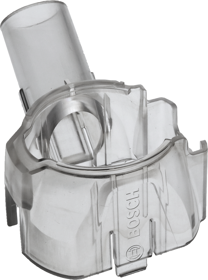 Bosch Staubsaugeradapter transparent, 111 mm Länge.