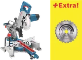Bosch GCM 80 J Gehrungssäge mit zusätzlichem Sägeblatt.