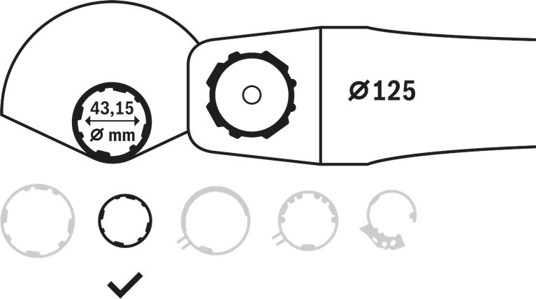 Bosch Kombischutz Winkelschleifer mit einfach zu bedienender Einstellung.