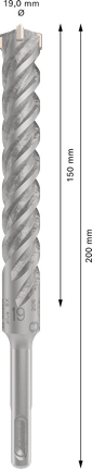 Bosch PRO SDS plus-5X Hammerbohrer, 19 mm Durchmesser.