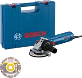Bosch GWS 12-125 Winkelschleifer mit Koffer und Scheibe.
