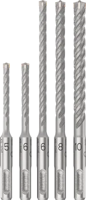 Bosch PRO SDS plus-5X Hammerbohrer-Set, 5-teilig, verschiedene Größen.