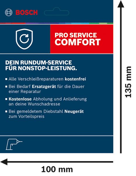 Bosch Pro Service Comfort Karte, Vorteile der Kundendienstunterstützung.