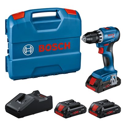 Akku-Bohrschrauber-Set GSR 18V-45 von Bosch mit ProCORE18V-Akkus.