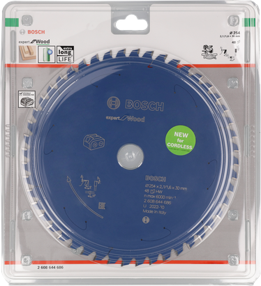 Bosch Expert für Holz Kreissägeblatt 254mm akkubetrieben.