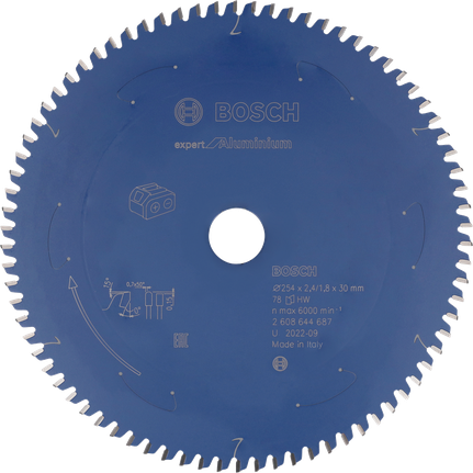 Bosch Expert Aluminium-Sägeblatt 254×30 mm.
