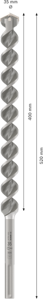 Bosch PRO SDS max-4 Hammerbohrer 35x400x520 mm.