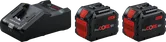 Bosch Starterset mit GAL 18V-160 Ladegerät und zwei 12,0 Ah ProCORE18V Akkus.